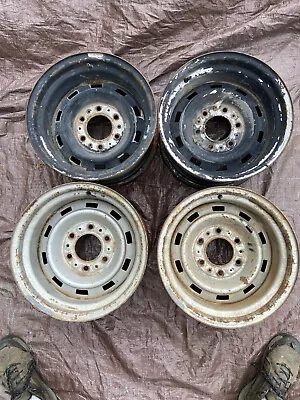 Set Of 4 1967-87 CHEVY GMC K5 BLAZER C10 TRUCK 4X4 6 LUG 15 X8 RALLY WHEELS RIMS • $700