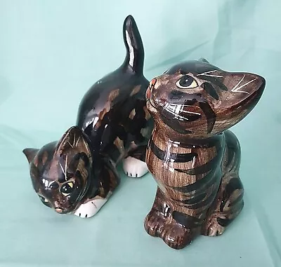 Vtg Pair Seymour Mann Cat Figurines Sticker Attached • $24.95