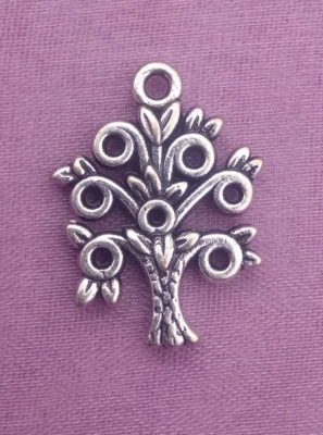 £1.29 • Buy 9 X CURLY TREE OF LIFE DOUBLE SIDED Charms Pendant Tibetan Silver 21mm X 16mm