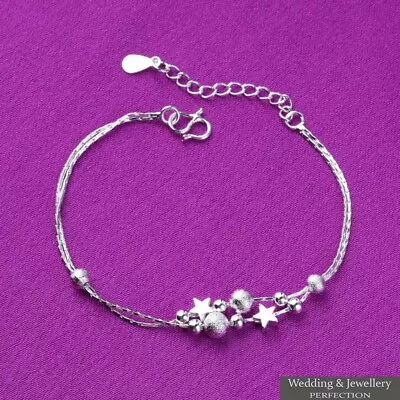 Women Ankle Bracelet 925 Sterling Silver Anklet Foot Stars Jewelry Chain Beach  • £5.99