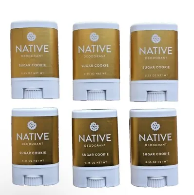 (6 LOT) Native SUGAR COOKIE Deodorant Christmas Holiday MINI TRAVEL SIZE 0.35 Oz • $11.99