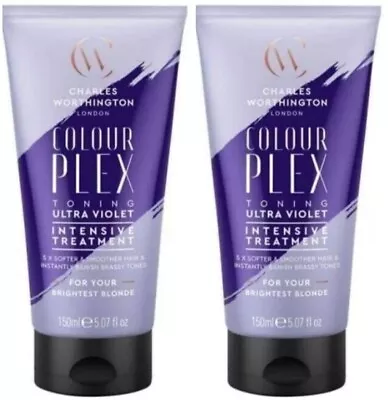 2x Charles Worthington Colourplex Toning Ultra Violet Intensive Treatment - New • £14.99