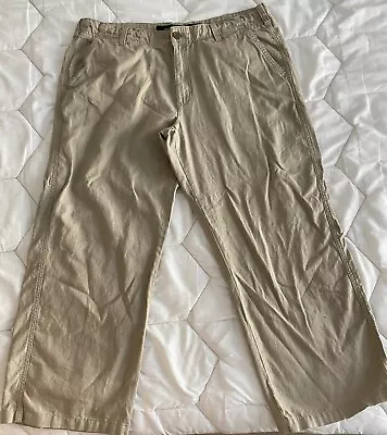 Marc Anthony Mens Pants Size 40/30 Beige Linen Casual • $8