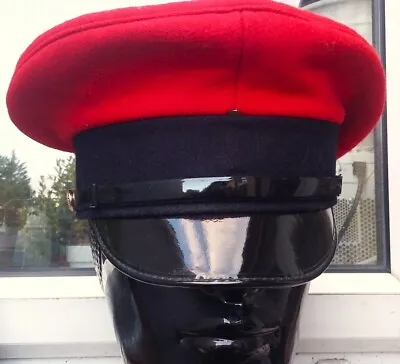 British Army Issue ROYAL MILITARY POLICE PEAK CAP/HAT Red RMP Dress Visor 56 CM • £29.99