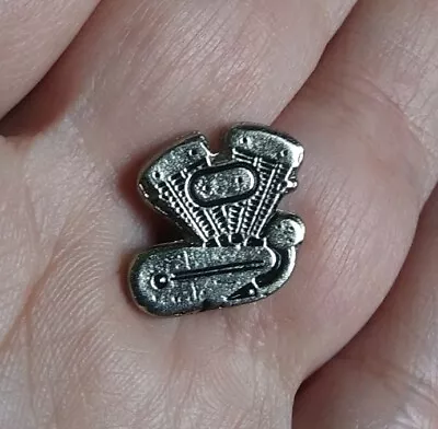 $10.11 • Buy PIN Vintage Harley Davidson Motorcycle TWIN V ENGINE Hat Jacket Vest Lapel Pin