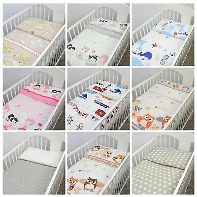 £13.49 • Buy 2 Piece Quilt & Pillow Filling Set Fits Crib Pram Cot Baby Nursery Bedding