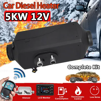 2kw•3kw•5kw 12 Volt Air Heater Tank Remote Control Thermostat Caravan RV Parking • $99.98