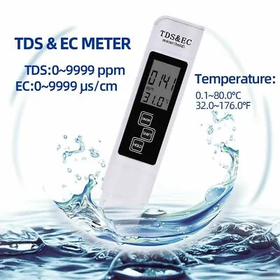 £5.57 • Buy Tester For Aquarium Pool TDS EC Meter Water Purity PH Test Pen Digital Tester