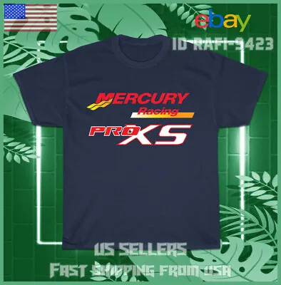 New Shirt Hot Mercury Pro XS Outboard Motors Logo Shirt American Logo T-Shirt • $18.98