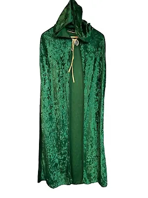 Urban CoCo Women's Costume Full Length Crushed Velvet Hooded Cape • $9.90