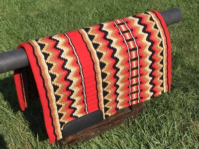 $180 • Buy Western Show Saddle Pad Blanket Oversized, Black Cream Tan Sand Red,  34x41”