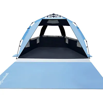 AU Camping Tent Beach Tent Portable Sun Shade Outdoor Fishing 4-6 Person • $89.29