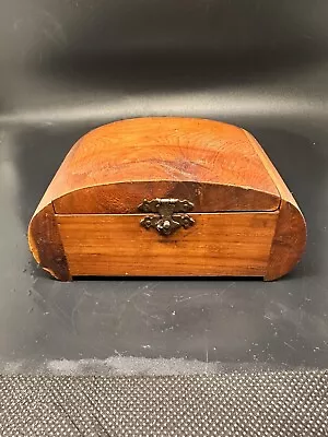 VINTAGE Wooden Trinket Box  Hinges Jewelry Box Wood Box Treasure Box • $10.99