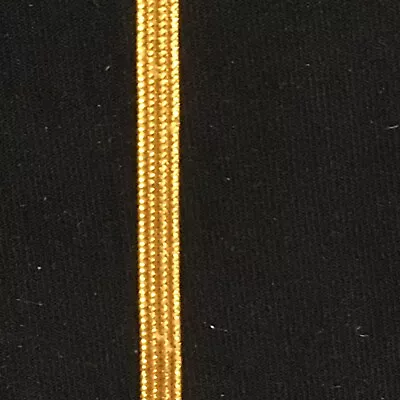 3/16  1/4  Metallic Ribbon Braid Metallic Uniform Braid Trim Gold 36 Yds RB5 • $29.95