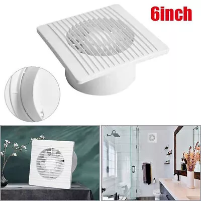 150MM 6 Inch Extractor Fan For Kitchen Bathroom Toilet Indoor White Standard UK • £17.69