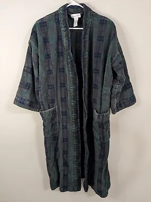 Vintage Christian Dior Robe Men's One Size Fits All Blue Terry Cloth No Rope • $28