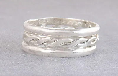 Vintage Estate 925 Sterling Silver Swirl Eternity Band Ring 5g Size 9.25 • $45
