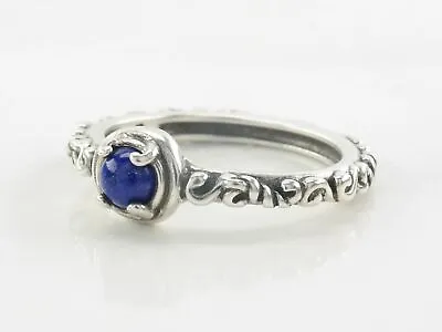 Vintage Sterling Silver Ring Lapis Lazuli Dainty Size 6 • $51.52