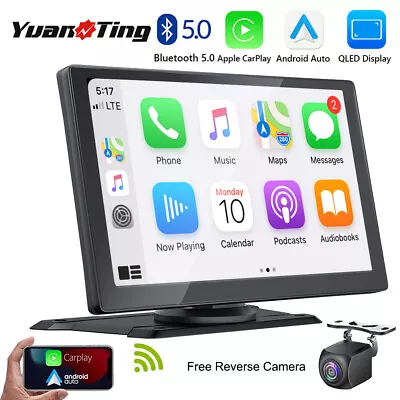 9  Car MP5 Player Radio Wireless CarPlay Android Auto TF USB WiFi+CAM For Truck • £76.99