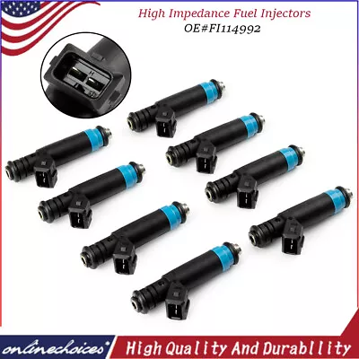 Set Of 8 80LB 850cc High Impedance Fuel Injector For Buick Ford BMW FI114992 EV1 • $88.79