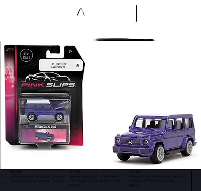 Pink Slips Mercedes Benz G 500 G Wagon Purple 1:64 Die Cast Jada Majorette New • $10.99