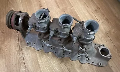 Vintage Ford Flathead V8 Offenhauser Intake Manifold Tri Power Stromberg 97 • $699.95