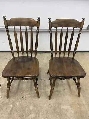 $469.99 • Buy Lot Of 2 Beautiful Ethan Allen Old Tavern Pine Collection Dining Room Chairs A.