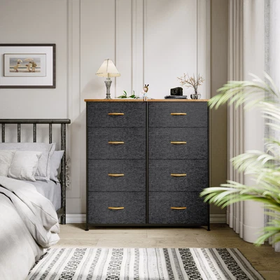 $63.69 • Buy Chest Of Fabric Drawers Dresser Furniture Bins Bedroom Dresser Storage Organizer