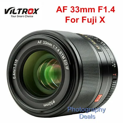 Viltrox 33mm F1.4 Auto Focus Large Aperture XF Lens For Fuji X Mount X-T3 Camera • $284