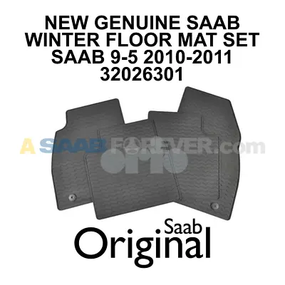 New Saab 9-5 Winter Floor Mat Set Rubber 95 2010-2011 Genuine Oem 32026301 • $119.99