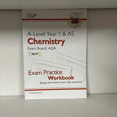 A-Level Chemistry: AQA Year 1 & AS Exam Practice Workbook - By CGP Book B24 • £5.99