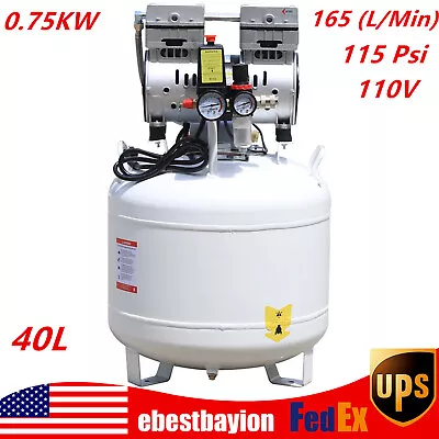 Dental Medical Air Compressor Silent  Air Compressor Oilless 40L USA • $304