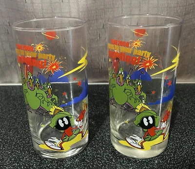 Vintage Looney Tunes Marvin The Martian Year 2000 IXL Collectables Drink Glasses • $22.52