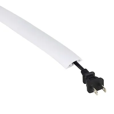 Single Cord Cable Wire Wall And Floor Cover Concealer Protector White • $16.50