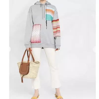 Missoni Patchwork Oversized Drawstring Hoodie Sweatshirt NEW • $350