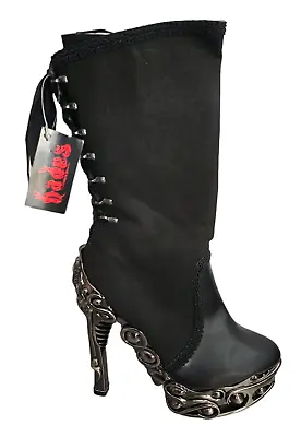 *NEW* HADES Steam Punk Analia Molded Accented Black Boots Size 10 Gothic • $199