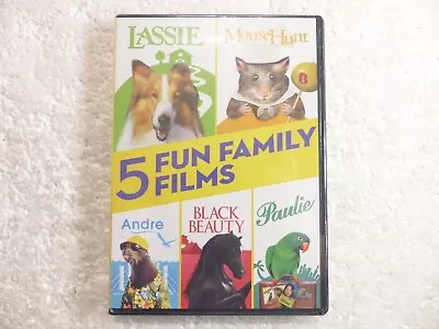 Lassie / Mouse Hunt / Andre / Black Beauty / Paulie (DVD 2018 5-Disc) Family • $10.95