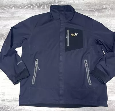 Mountain Hardwear Men's G50 Softshell Full Zip Jacket Pockets Black XXL • $34.99