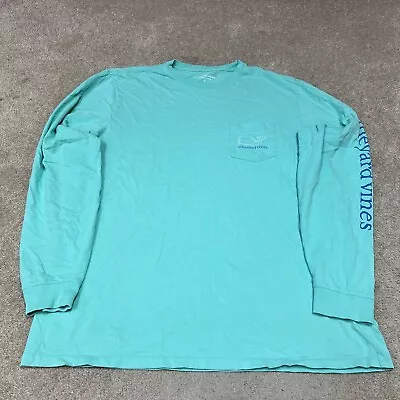 Vineyard Vines T-Shirt Men’s Green Long Sleeve Size Large • $9.99