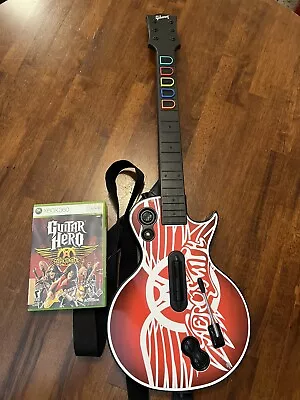 Guitar Hero Aerosmith Xbox 360 Wireless Les Paul Guitar Controller & Game Tested • $119.95