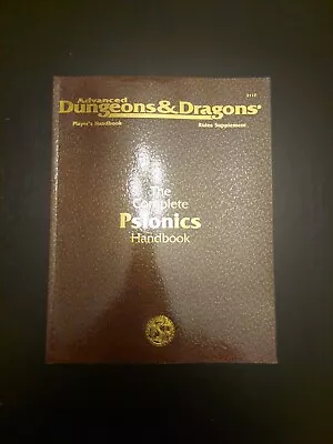 The Complete Psionics Handbook Player's Rules Supplement AD&D TSR 2117 Book • $20.95