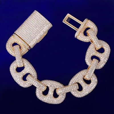 Mens Iced G-Link Style Flooded Ice Micro Pave Blinged Out Hip Hop Bracelets • $47.30