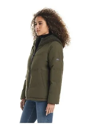 Women's Koolaburra By UGG Reversible Sherpa  Coat  Medium Hood Green $160 Retail • $47.22