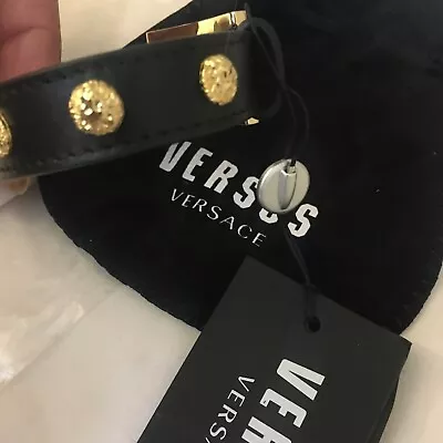 Versus Versace Medusa Leather Bracelet With Buckle NWT • $160