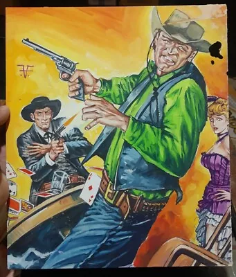 Vtg Texas - #32  Mexican Comiccover Art Signed By Velazquez Fraga - Htf - • $199.99