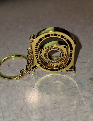 Rotary Wankel Engine Keychain Mazda RX-7 13B RX-8 Rotor Spins Gold Color • $8.39