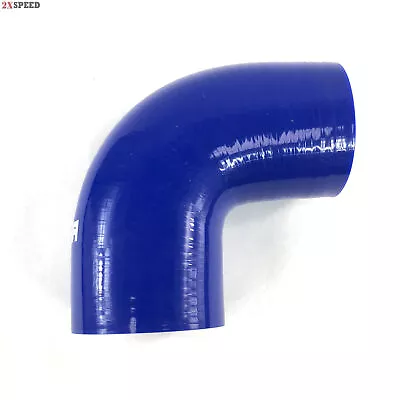 Brand NEW 2.5  Blue 90 Degree Silicone Hose Coupler 4 Layer Polyester High • $12.99