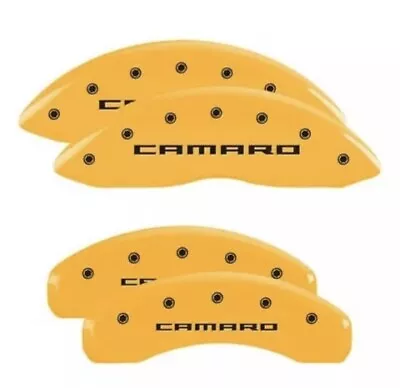 MGP Caliper Covers Set Of 4 Engraving For 2010-2015 Chevy Camaro SS-Yellow • $240