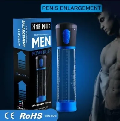 Powerful Penis Pump Bigger Vacuum Penis Enlarger Extender ED Helper Enhancement • $29.89