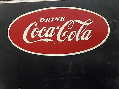 Vintage Authentic Drink Coca-Cola Chalkboard On Board Sign 18” X 30” • $95